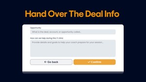 Hand over deal coaching info